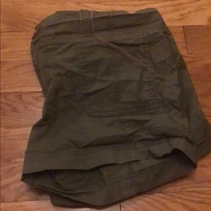 Olive green shorts